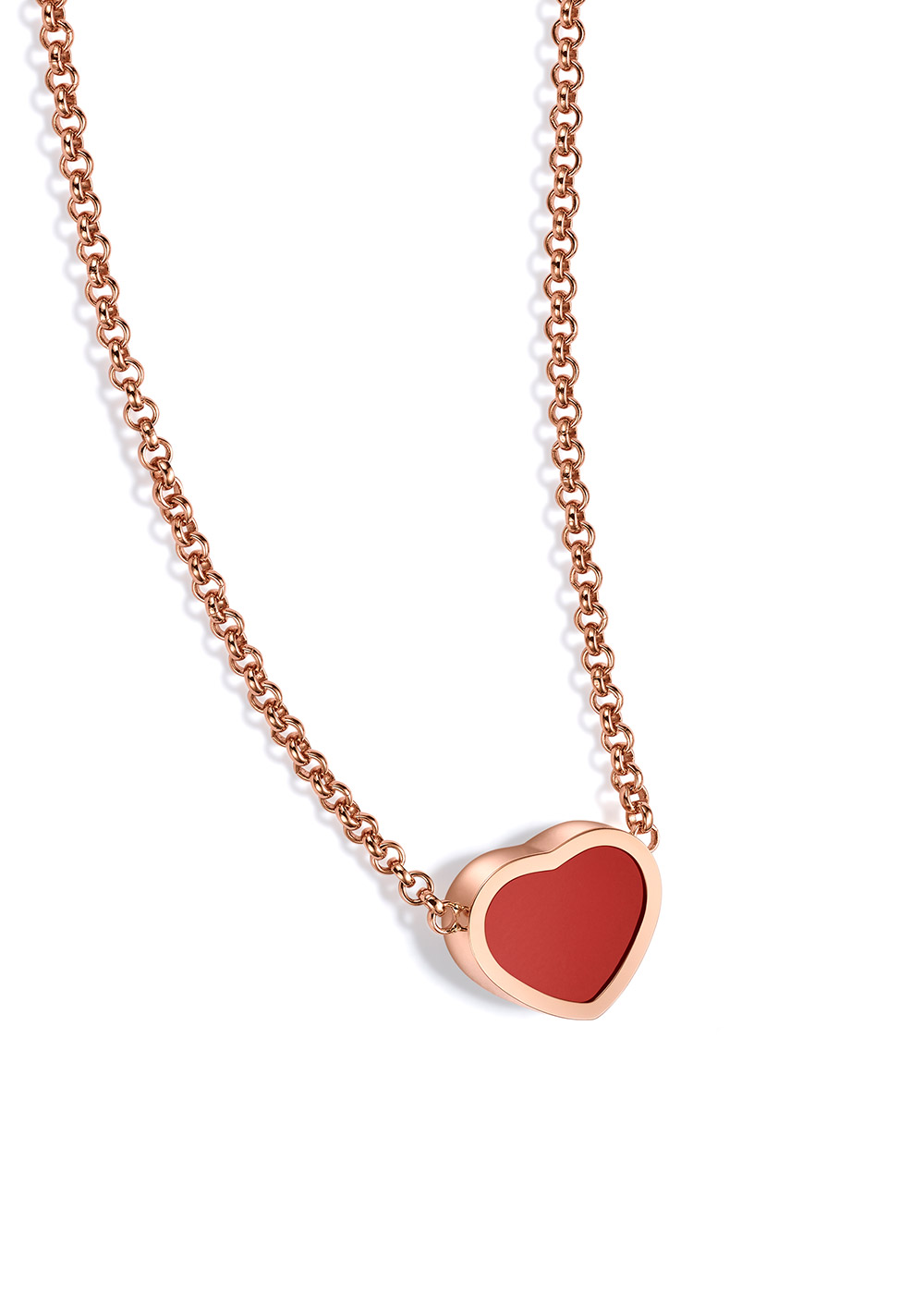 My Happy Hearts necklace with a Carnelian heart