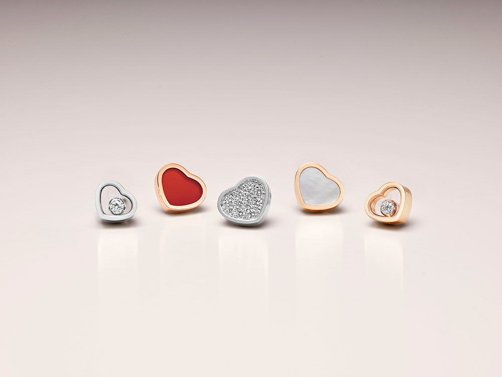The earrings of Chopard's My Happy Hearts collection